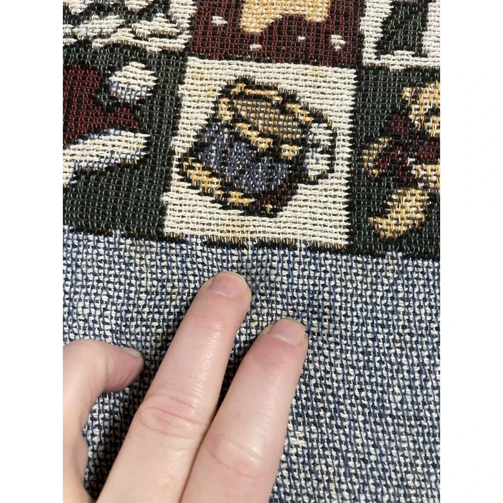 Vintage Teddy Bear Christmas Tapestry Blanket Wall Hanging 52 X‎ 36